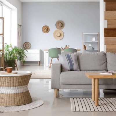 18"x18" Grain Sack Square Throw Pillow Blue - E By Design 2 18"x18" Grain Sack Square Throw Pillow Blue - E By Design - Image 2