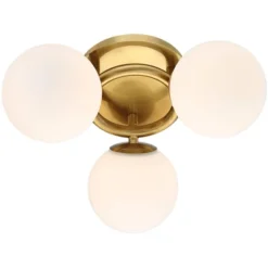 Possini Euro Design Modern Ceiling Light Flush Mount Fixture Brass 18" Wide 3-Light Frosted White Glass Globes Bedroom Living Room 10 Possini Euro Design Modern Ceiling Light Flush Mount Fixture Brass 18" Wide 3-Light Frosted White Glass Globes Bedroom Living Room -Safavieh Outlet Store GUEST 3206f2f1 bd83 4ab8 ae4c 41ae1e86782d