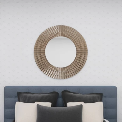 Wood Starburst Wall Mirror Silver - Olivia & May 9 Wood Starburst Wall Mirror Silver - Olivia & May - Image 9