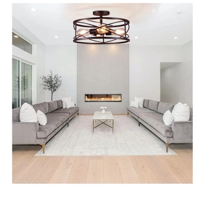 Defong 4-Light 17-Inch Semi Flush Mount Light For Bedroom, Living Room, Kitchen 1 Defong 4-Light 17-Inch Semi Flush Mount Light For Bedroom, Living Room, Kitchen