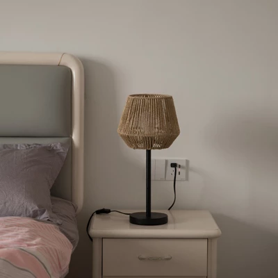 Vintiquewise Creative Paper Rope Lamp With Plug In Cord On/Off Switch For Bedroom, Living, Playroom And Entryway, Natural 1 Vintiquewise Creative Paper Rope Lamp With Plug In Cord On/Off Switch For Bedroom, Living, Playroom And Entryway, Natural