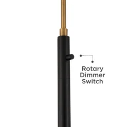 Possini Euro Design Modern Arc Floor Lamp 63 1/2" Tall Warm Gold Black Metal Cage Off-White Linen Shade For Living Room Reading -Safavieh Outlet Store GUEST 369e1751 4dc9 4178 afd9 733397027d5b