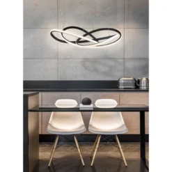 25" Metal Adjustable Alexia Abstract Integrated Pendant (Includes Energy Efficient Light Bulb) Black - JONATHAN Y -Safavieh Outlet Store GUEST 3715063e fc21 4a2f ad46 5859c5d49209