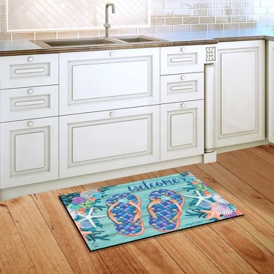 Briarwood Lane Enjoy Life Flip Flops Summer Doormat Nautical Indoor Outdoor 30" X 18" 3 Briarwood Lane Enjoy Life Flip Flops Summer Doormat Nautical Indoor Outdoor 30" X 18" - Image 3