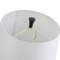 Logan Pear Shaped Sleek Table Lamp With Fabric Shade Black/White - StyleCraft -Safavieh Outlet Store GUEST 391e5e1a 4b09 41bd 9ffd 763b28ceddce