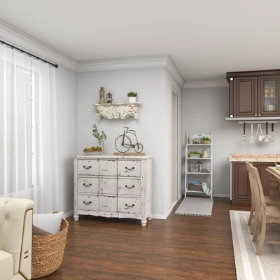 28" X 9" Rustic Fir Wood Wall Shelf - Olivia & May 5 28" X 9" Rustic Fir Wood Wall Shelf - Olivia & May - Image 5