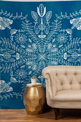 Sunshinecanteen Flores Cyan Tapestry - Society6 1 Sunshinecanteen Flores Cyan Tapestry - Society6