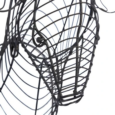 Metal Deer Head Wall Decor Black - Olivia & May 2 Metal Deer Head Wall Decor Black - Olivia & May - Image 2