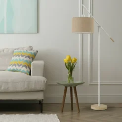 66" Serena Matte White Floor Lamp With Jute Shade - Globe Electric -Safavieh Outlet Store GUEST 3c5b7b50 b5fc 446f 8175 6d2eb482b5bf