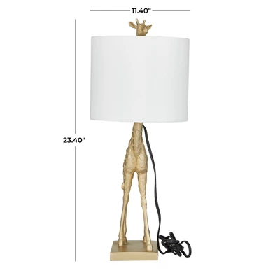 Eclectic Polyresin Giraffe Table Lamp Gold - Olivia & May 13 Eclectic Polyresin Giraffe Table Lamp Gold - Olivia & May - Image 13