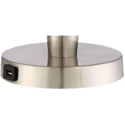 360 Lighting Geoff Modern Table Lamps 26" High Set Of 2 Brushed Nickel With USB Charging Port Table Top Dimmers White Drum Shade For Living Room Desk -Safavieh Outlet Store GUEST 3e71bc4f 7099 4393 acbc 612870dd89ea