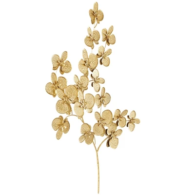 Metal Floral Orchid Wall Decor With Stem Gold - CosmoLiving By Cosmopolitan 1 Metal Floral Orchid Wall Decor With Stem Gold - CosmoLiving By Cosmopolitan