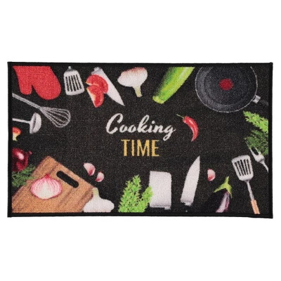 J&V TEXTILES 2-Piece Non Slip Kitchen Mat Rugs Comfort Standing Mats For Home Kitchen Entrance Door Mat (Cooking Time) 4 J&V TEXTILES 2-Piece Non Slip Kitchen Mat Rugs Comfort Standing Mats For Home Kitchen Entrance Door Mat (Cooking Time) - Image 4