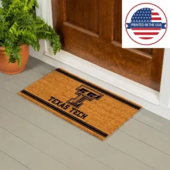 Evergreen Texas Tech University Logo Turf Mat, Brown- 28 X 16 Inches Indoor Outdoor Doormat -Safavieh Outlet Store GUEST 420f9f8e 5889 4ecf 8ea9 a0535ed9ee41