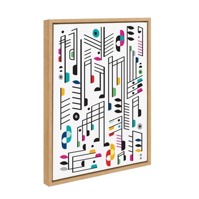 18" X 24" Sylvie Music Notes Framed Canvas Wall Art By Rachel Lee Natural - Kate And Laurel 1 18" X 24" Sylvie Music Notes Framed Canvas Wall Art By Rachel Lee Natural - Kate And Laurel
