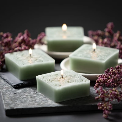 Sullivans Green Candles And Dish Gift Set, Green 2 Sullivans Green Candles And Dish Gift Set, Green - Image 2