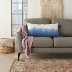 14"x30" Life Styles Ombre Lumbar Throw Pillow With Tassels - Mina Victory 10 14"x30" Life Styles Ombre Lumbar Throw Pillow With Tassels - Mina Victory -Safavieh Outlet Store GUEST 45309255 93e9 4db6 8356 4ccfe80ff2c2