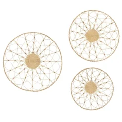 Set Of 3 Dried Plant Plate Basket Wall Decors Brown - Olivia & May -Safavieh Outlet Store GUEST 479bce6e ddaa 484d b7d6 f94f38a86240