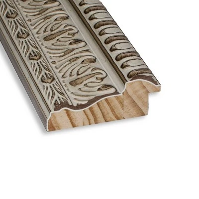 30" X 66" Non-Beveled Fair Baroque Cream Wood Full Length Floor Leaner Mirror - Amanti Art 1 30" X 66" Non-Beveled Fair Baroque Cream Wood Full Length Floor Leaner Mirror - Amanti Art