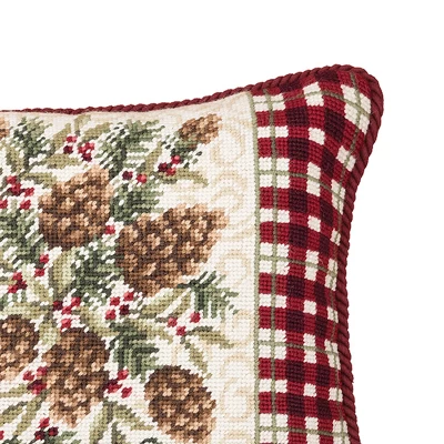 C&F Home 12" X 16" Rustic Pine Needlepoint Christmas Holiday Throw Pillow 1 C&F Home 12" X 16" Rustic Pine Needlepoint Christmas Holiday Throw Pillow