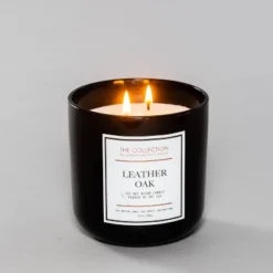 12oz Glass Jar 2-Wick Candle Leather Oak - The Collection By Chesapeake Bay Candle -Safavieh Outlet Store GUEST 494891fa dbca 4ae5 88a2 dbd8fbb64905