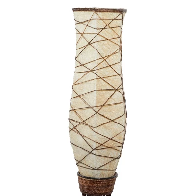 Traditional Bamboo Floor Lamp Brown - Olivia & May 4 Traditional Bamboo Floor Lamp Brown - Olivia & May - Image 4