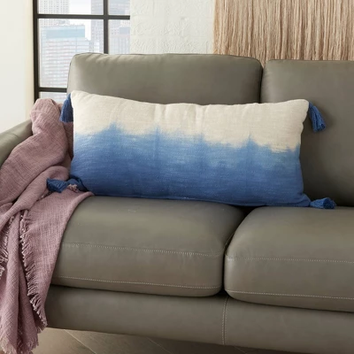 14"x30" Life Styles Ombre Lumbar Throw Pillow With Tassels - Mina Victory 2 14"x30" Life Styles Ombre Lumbar Throw Pillow With Tassels - Mina Victory - Image 2