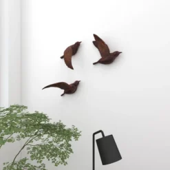 Set Of 3 Metallic Flying Bird Sculptures Wall Decor - Olivia & May -Safavieh Outlet Store GUEST 49fd35e7 f7b0 4db5 912b a5c7bda7c49a