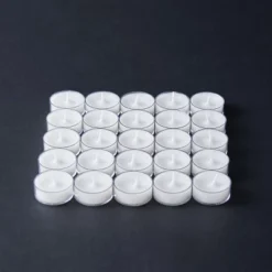 Tagltd Unscented Basic Clear Cup Tealight Candle 25 Pack