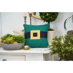 C&F Home 10" X 10" St. Patty's Belt Embroidered Throw Pillow