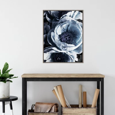 22" X 30" Peony Blue Petals III By Ashley Aldridge Framed Canvas Wall Art Gray Wash - Amanti Art 4 22" X 30" Peony Blue Petals III By Ashley Aldridge Framed Canvas Wall Art Gray Wash - Amanti Art - Image 4
