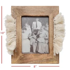 5x7 Inches White Wood, Cotton & Glass Photo Frame - Foreside Home & Garden -Safavieh Outlet Store GUEST 4f866749 3fe8 455b 8d28 a20eedee8d74