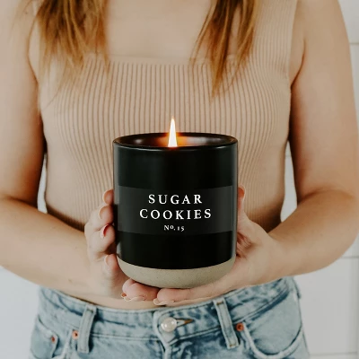 Sweet Water Decor Sugar Cookies 12oz Black Stoneware Candle 2 Sweet Water Decor Sugar Cookies 12oz Black Stoneware Candle - Image 2