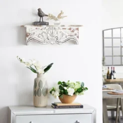 28" X 9" Rustic Fir Wood Wall Shelf - Olivia & May 34 28" X 9" Rustic Fir Wood Wall Shelf - Olivia & May -Safavieh Outlet Store GUEST 4fd95adc 4786 48c8 9f23 af4c8fca6407