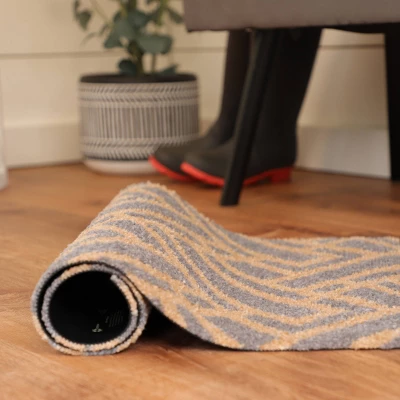 2'x3' ColorStar Deco Grid Door Mat Gray - Bungalow Flooring 4 2'x3' ColorStar Deco Grid Door Mat Gray - Bungalow Flooring - Image 4