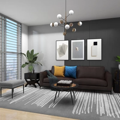 14" Contemporary Wooden Tic Tac Toe Sculpture Black - Olivia & May 5 14" Contemporary Wooden Tic Tac Toe Sculpture Black - Olivia & May - Image 5