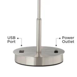 360 Lighting Nikola Modern Accent Table Lamps 23 3/4" High Set Of 2 Silver With USB And AC Power Outlet In Base White Drum Shade For Bedroom Home Desk 10 360 Lighting Nikola Modern Accent Table Lamps 23 3/4" High Set Of 2 Silver With USB And AC Power Outlet In Base White Drum Shade For Bedroom Home Desk -Safavieh Outlet Store GUEST 50797682 793f 49bf a033 7b91b524b77b