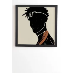 Domonique Brown Black Hair No. 2 Framed Wall Art Black - Deny Designs -Safavieh Outlet Store GUEST 5079bd05 84db 41ff a09b 84741b101bda