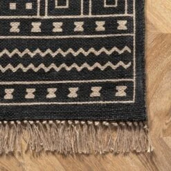 5'x8' Gretel Geometric Motif Jute Tassel Area Rug Black - NuLOOM -Safavieh Outlet Store GUEST 50cf329d fff2 4081 a8a6 78c6488d8a92