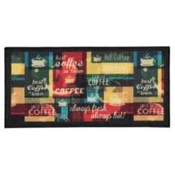 J&V TEXTILES 2-Piece Non Slip Kitchen Mat Rugs Comfort Standing Mats For Home Kitchen Entrance Door Mat (Coffee Kitchen) -Safavieh Outlet Store GUEST 520f9735 c6d0 4184 8bda 00410bfefe4a
