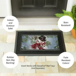 Evergreen Snowman Snuggles Sassafras Switch Puzzle Mat 11.5 X 10 Inches Indoor And Outdoor Decor -Safavieh Outlet Store GUEST 52c49623 7391 4fd9 b2e4 fdcf9b59b041