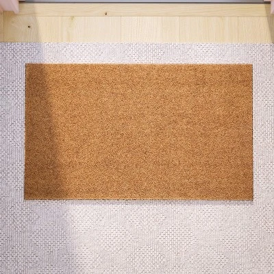 Flash Furniture Harbold 18" X 30" Indoor/Outdoor Solid Natural Coir Doormat With Non-Slip Backing 2 Flash Furniture Harbold 18" X 30" Indoor/Outdoor Solid Natural Coir Doormat With Non-Slip Backing - Image 2