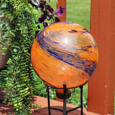 Sunnydaze Decor Sunnydaze Indoor/Outdoor Artistic Gazing Globe Glass Garden Ball For Lawn, Patio Or Indoors - 10" Diameter 3 Sunnydaze Decor Sunnydaze Indoor/Outdoor Artistic Gazing Globe Glass Garden Ball For Lawn, Patio Or Indoors - 10" Diameter - Image 3