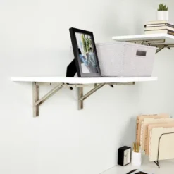 Built Industrial 2 Pack Folding L Wall Shelf Bracket, 10 Inch Collapsible Hardware With Locking Hinge For Garage Shelves, Holds 120lbs -Safavieh Outlet Store GUEST 555ad0b8 e83d 42c4 af02 5dfe3c43b4ec