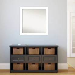 30" X 30" Non-Beveled Wedge White Bathroom Wall Mirror - Amanti Art 11 30" X 30" Non-Beveled Wedge White Bathroom Wall Mirror - Amanti Art -Safavieh Outlet Store GUEST 556c5aab 5c4f 48cf 92c5 bf23c951c8b9