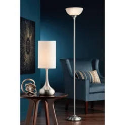 360 Lighting Modern Table Lamp 24.5" High Brushed Steel Droplet White Cylinder Shade For Living Room Family Bedroom Bedside Nightstand 13 360 Lighting Modern Table Lamp 24.5" High Brushed Steel Droplet White Cylinder Shade For Living Room Family Bedroom Bedside Nightstand -Safavieh Outlet Store GUEST 55c31dbd e4aa 4124 9f9e 863eaa34923f