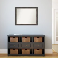 Amanti Art Bark Rustic Char Narrow Non-Beveled Bathroom Wall Mirror -Safavieh Outlet Store GUEST 5601d739 a5a8 4c1d 9474 f98baf611bdc