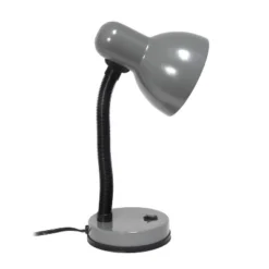 14.25" Traditional Fundamental Metal Desk Task Lamp And Bowl Shaped Shade With Flexi Gooseneck Gray - Creekwood Home -Safavieh Outlet Store GUEST 560c2aeb 3390 4c50 8709 c7dd07851c98