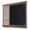 Multi-Functional Wall Memo Board With Chalkboard Brown - StyleCraft
