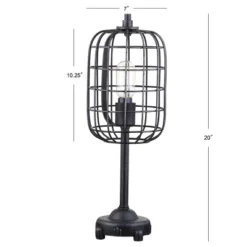 20" Metal Odette Industrial Table Lamp (Includes Light Bulb) Black - JONATHAN Y -Safavieh Outlet Store GUEST 5647fb16 b9c8 4103 8aa0 6333264accc2